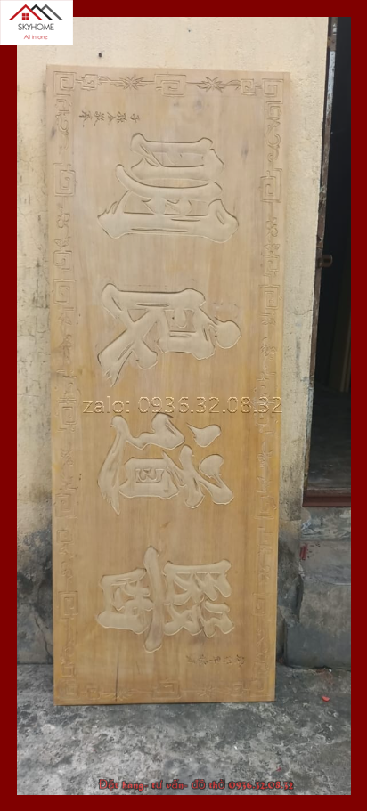 Hoành phi gỗ phòng thờ chữ Y đạo lương minh